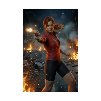 Claire Redfield Poster Resident Evil Action Wandkunst Druck Gaming Deko
