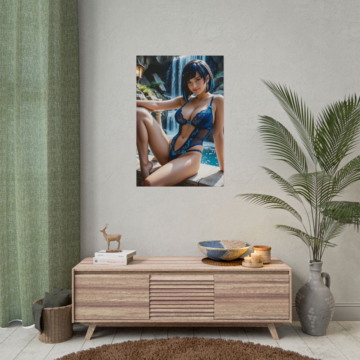 Постер аніме Єлан | Елегантне настінне мистецтво Вайфу для декору ігрової кімнати отаку