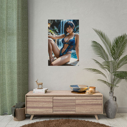 Постер аніме Єлан | Елегантне настінне мистецтво Вайфу для декору ігрової кімнати отаку