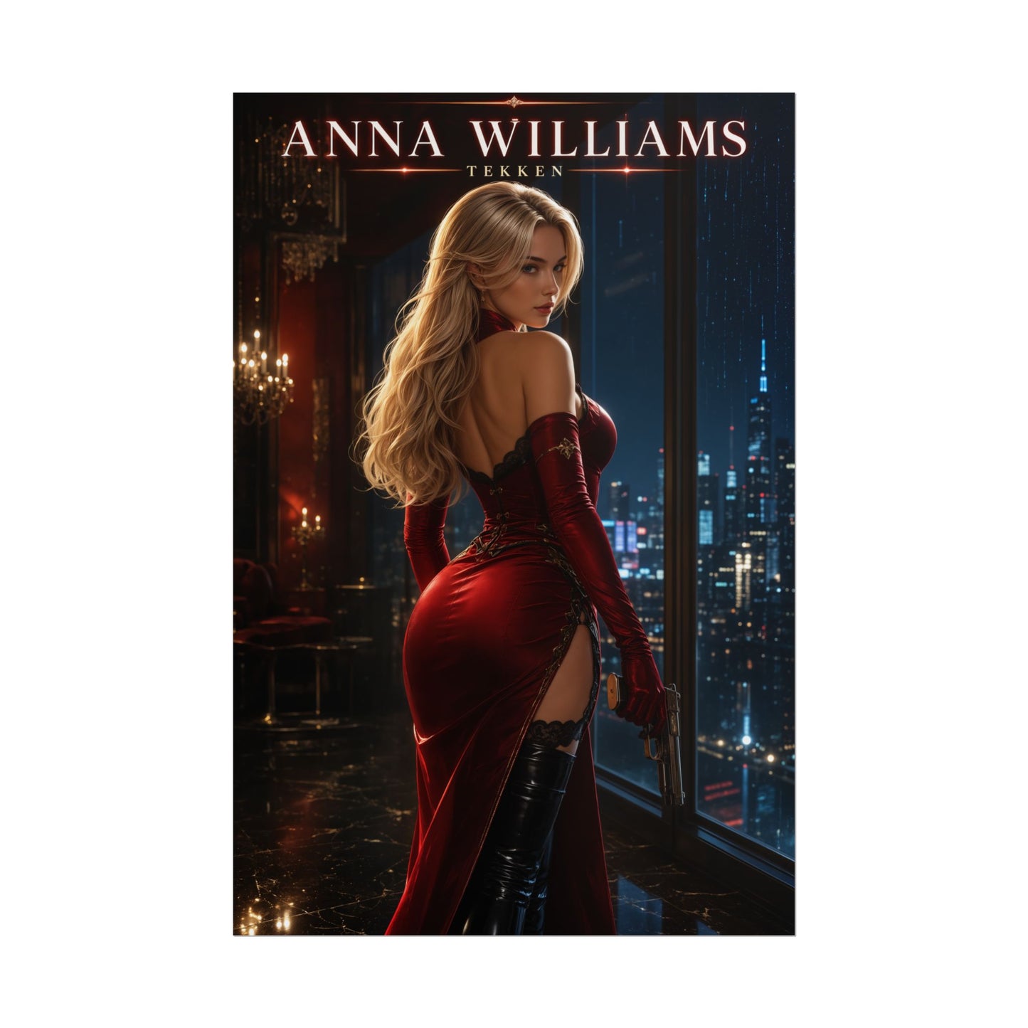 Anna Williams Poster, Tekken Wall Art, Gaming Poster, Room Decor