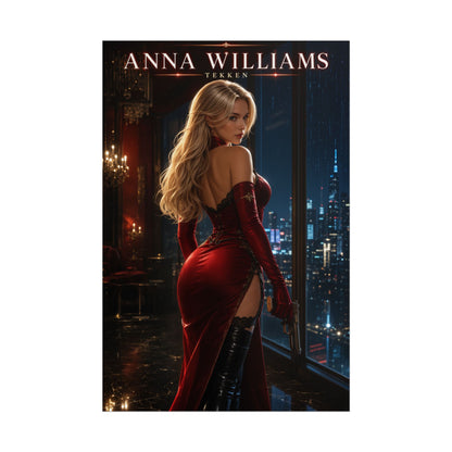 Anna Williams Poster, Tekken Wall Art, Gaming Poster, Room Decor