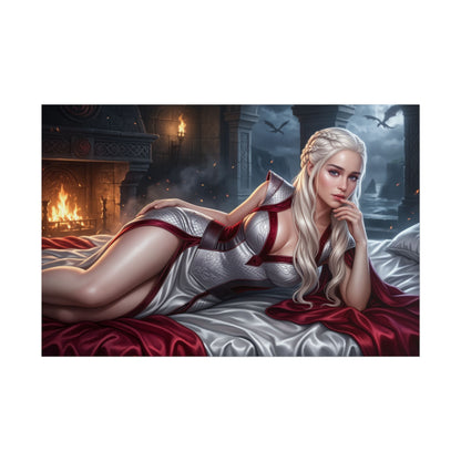 Daenerys Targaryen Poster, Fantasy Wall Art, TV Series Print Decor