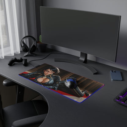 Килимок для столу Bayonetta – світлодіодний RGB-підкладка, ігровий комплект із зображенням дівчини з аніме Witch Waifu