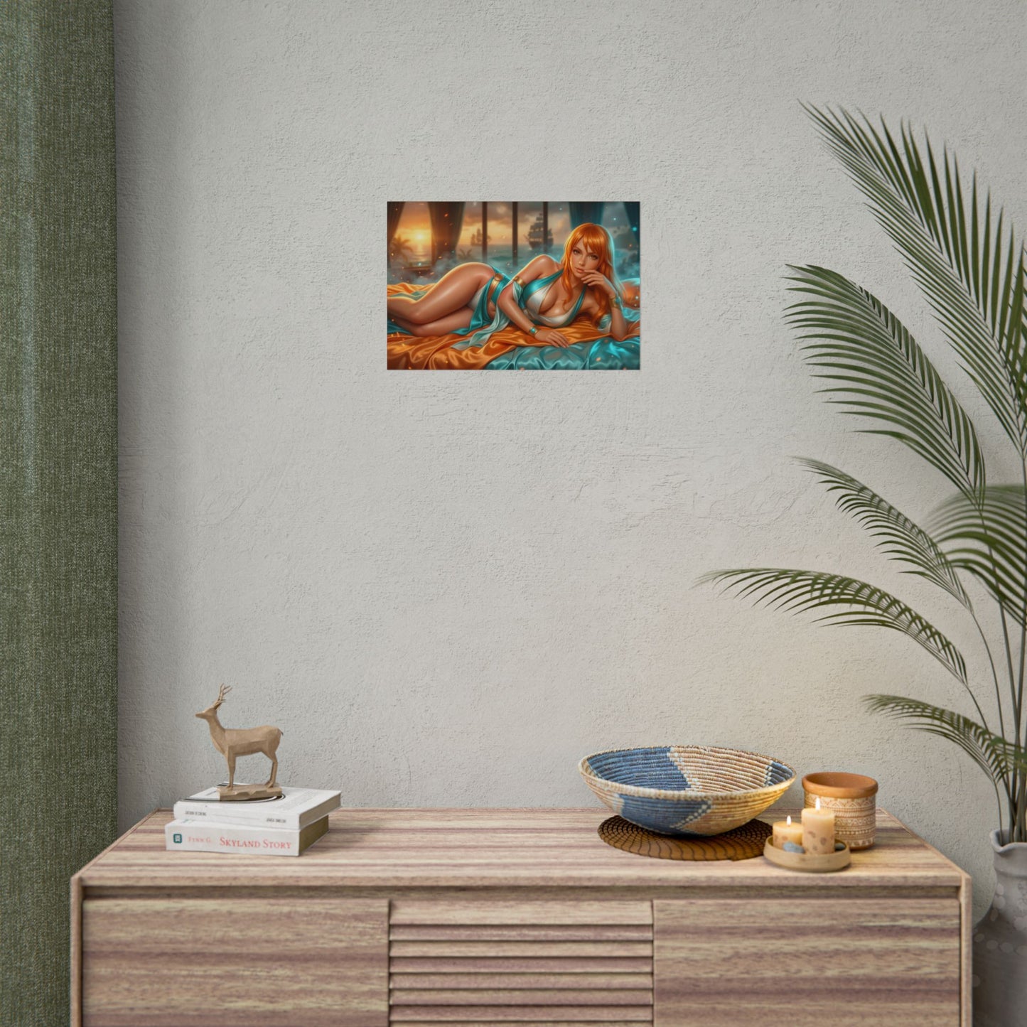 Nami One Piece Poster, Anime Wall Art, Fantasy Print, Gamer Decor