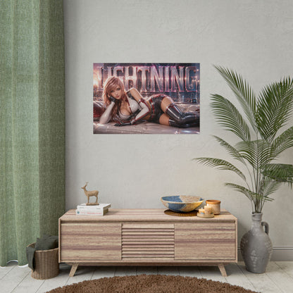 Gaming Wall Art Lightning Poster Game Room Decor Gamer Gift Print