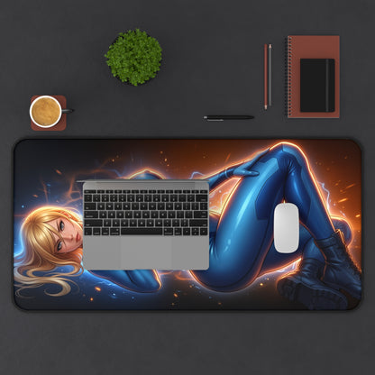 Samus Mouse Pad, Samus Aran Desk Mat, Gamer Gift XXL