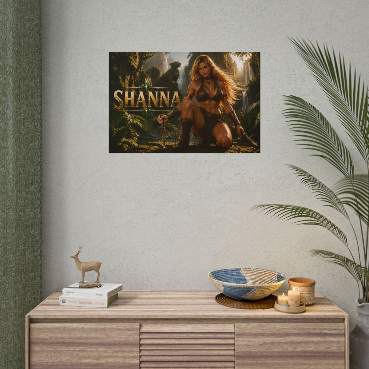 Comic Wall Art Shanna Poster Heroine Room Decor Collectible Character Print