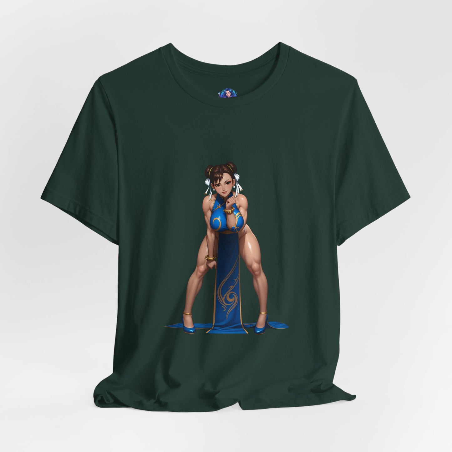 Chun-Li T-Shirt | Street Fighter Grafik-T-Shirt für Gamer &amp; Anime-Fans | Kämpfer-Waifu-Shirt