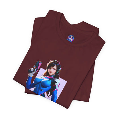 D.Va-T-Shirt | Overwatch-Gamer-Girl-Shirt für Otakus und E-Sport-Fans | Süßes Waifu-Shirt