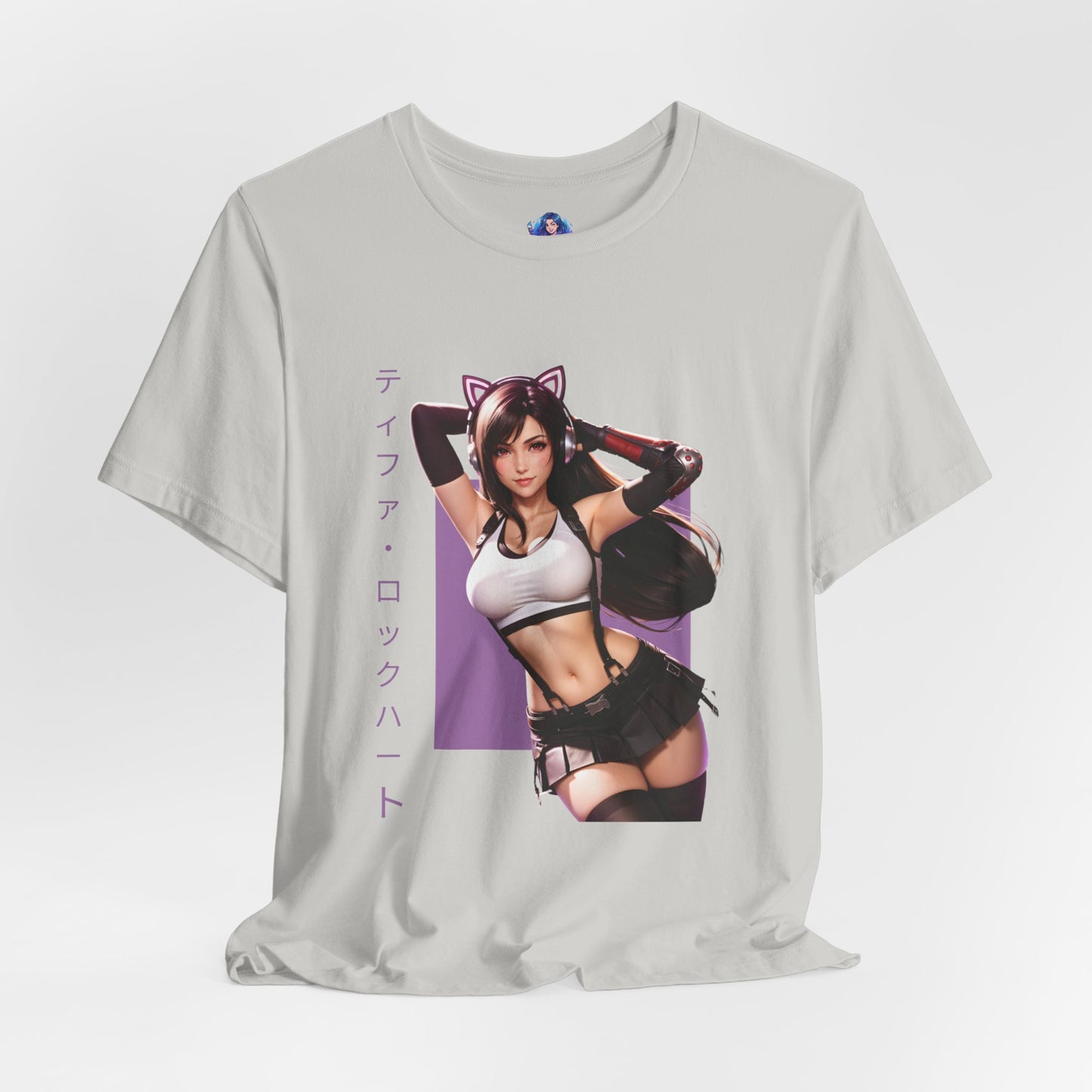 Tifa Lockhart Grafik-T-Shirt | Final Fantasy VII T-Shirt für Anime-Fans | Sexy Kämpferinnen-Shirt