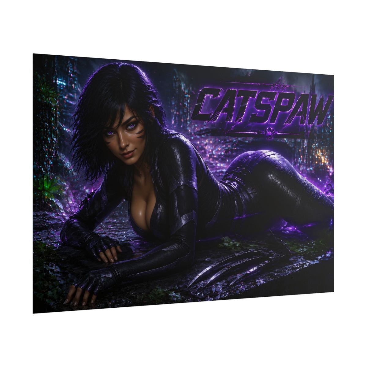 Comic Wall Art Catspaw Poster Heroine Room Decor Collectible Character Print