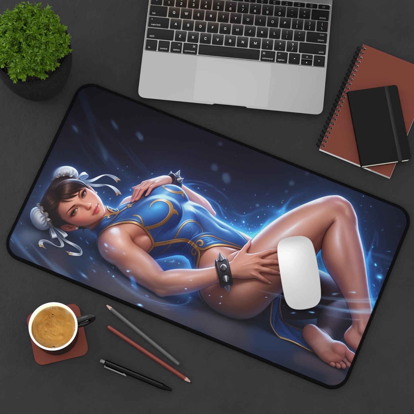 Street Fighter Mouse Pad, Chun-Li Desk Mat, Gamer Gift XXL