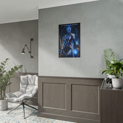 Mass Effect Liara T'Soni Poster Sci Fi Wall Art Print