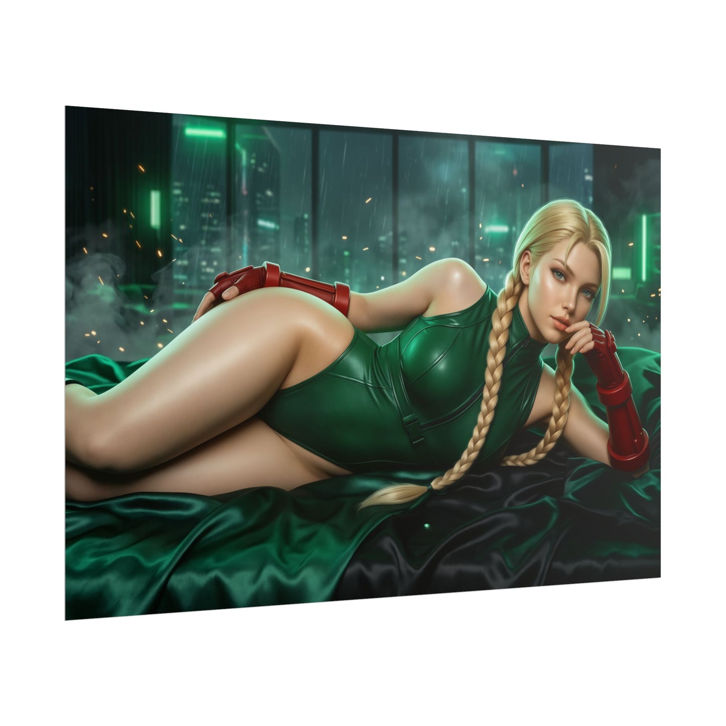 Cammy White Poster, Gaming Wall Art, Fighter Anime Print Decor