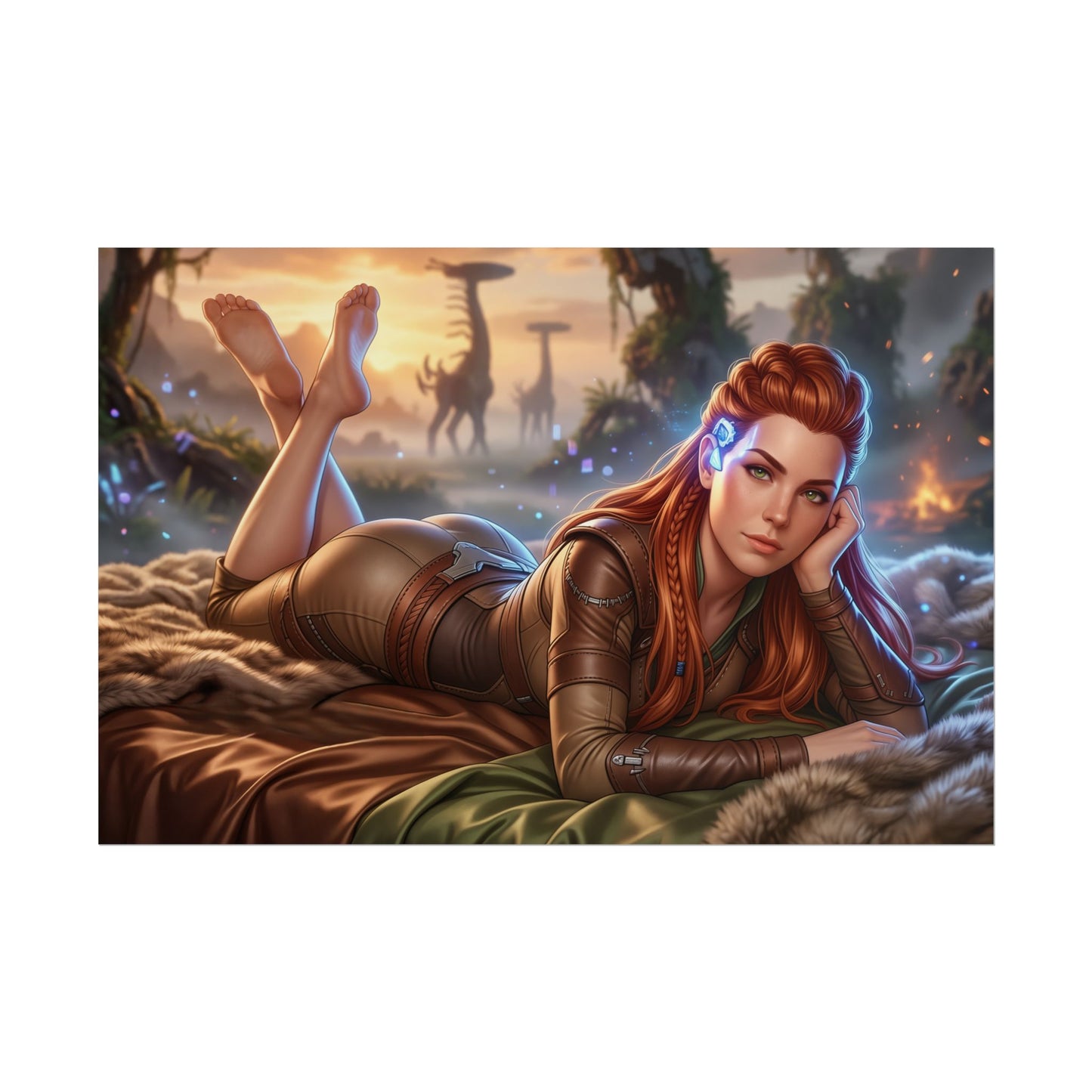Aloy Horizon Poster, Gaming Wall Art, Fantasy Print, Gamer Decor