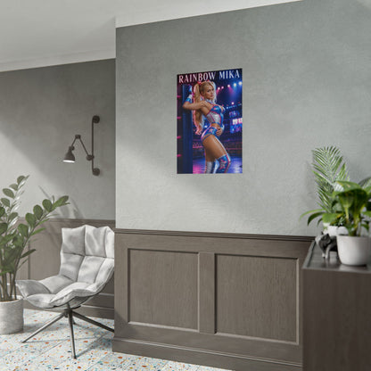 Rainbow Mika Street Fighter Poster Capcom Wall Art Print Decor