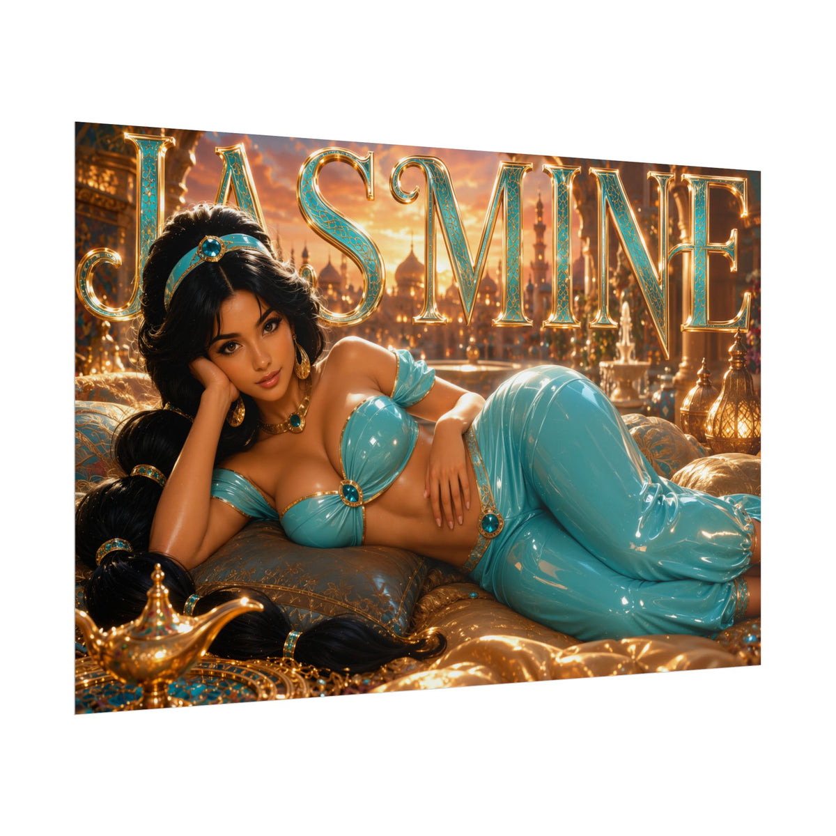 Fantasy Room Decor Princess Jasmine Aladdin Poster Wall Art Character Print