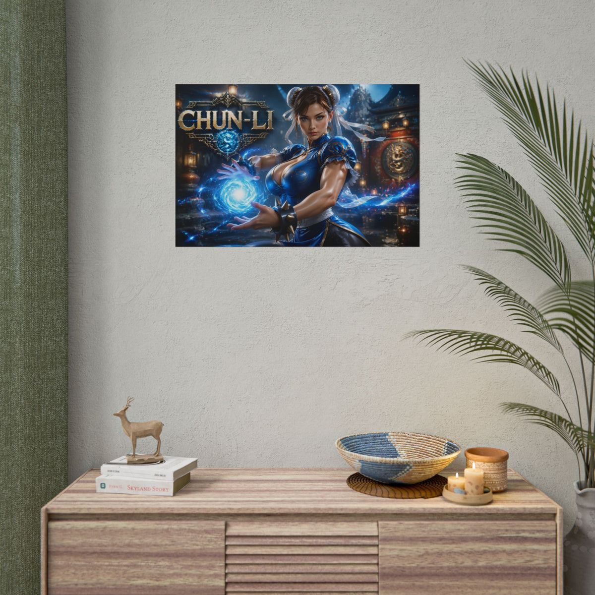 Chun Li Gaming Poster Wall Art Gamer Room Decor Collectible Print
