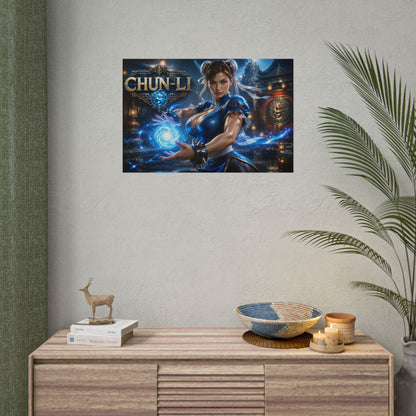 Chun Li Gaming Poster Wall Art Gamer Room Decor Collectible Print