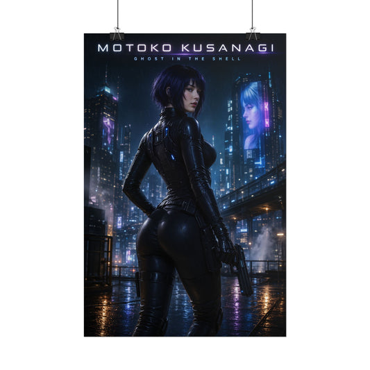 Ghost in the Shell Motoko Kusanagi Cyberpunk Anime Poster Print Video Game Decor for Gaming Setup