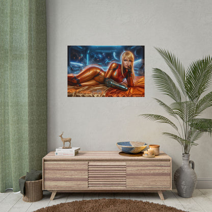 Samus Aran Poster, Gaming-Wandkunst, Sci-Fi-Poster, Raumdeko