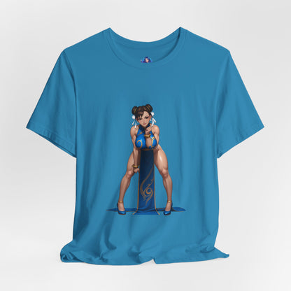 Chun-Li T-Shirt | Street Fighter Grafik-T-Shirt für Gamer &amp; Anime-Fans | Kämpfer-Waifu-Shirt