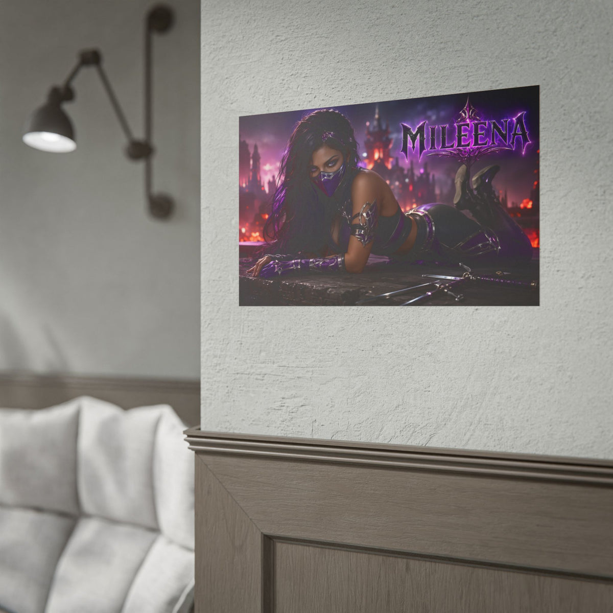 Mileena Mortal Kombat Gaming Poster Wall Art Gamer Room Decor Collectible Print