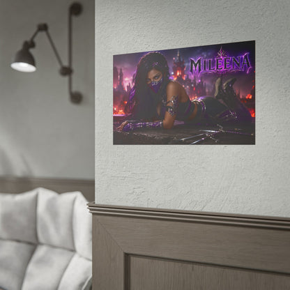 Mileena Mortal Kombat Gaming Poster Wall Art Gamer Room Decor Collectible Print