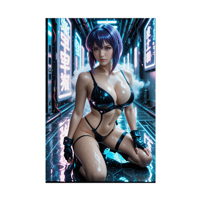 Настінний друк у науково-фантастичному стилі Вайфу | Аніме-постер Мотоко Кусанагі для декору