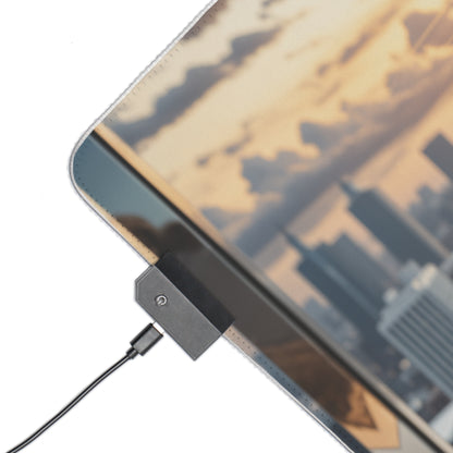 Supergirl Desk Mat – LED RGB Pad, Waifu Hero Anime Girl Gaming Setup