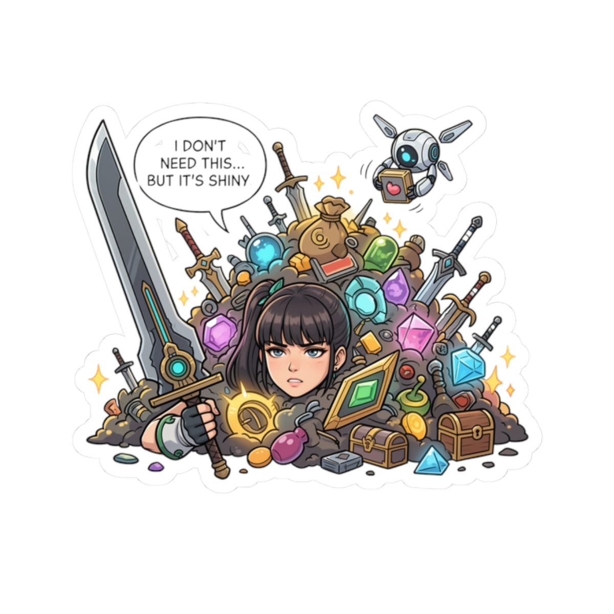 Наклейка Eve Stellar Blade – футуристична вінілова наклейка для ноутбуків, журналів та спорядження