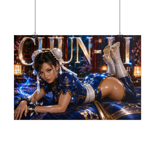 Chun Li Street Fighter Poster Gaming Wall Art Gamer Room Decor Collectible Print