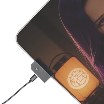 Килимок для столу Psylocke – світлодіодний RGB-підсвітка, ігровий комплект із зображенням дівчини з аніме Вайфу