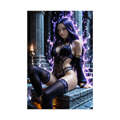 Плакат аніме "Ворона" | Темне настінне мистецтво Вайфу для декору в готичному фентезі