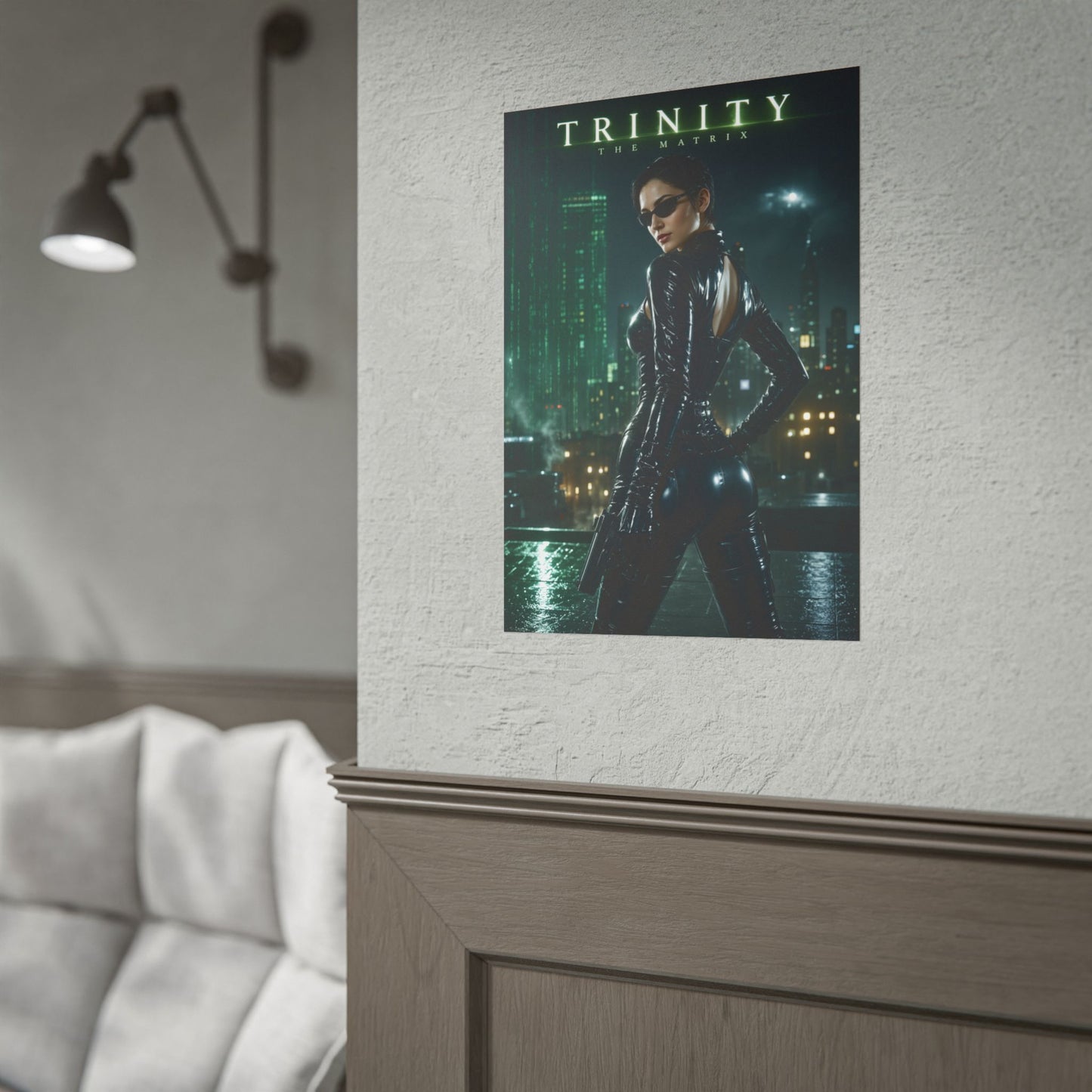 Trinity Matrix Poster, The Matrix Wall Art, Sci Fi Movie Print Decor