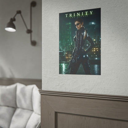 Trinity Matrix Poster, The Matrix Wall Art, Sci Fi Movie Print Decor