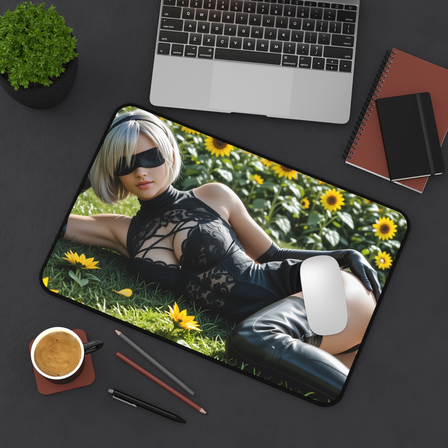 2B Gaming-Mauspad, Nier Automata Schreibtischunterlage, Anime-Kriegerinnen-Mauspad