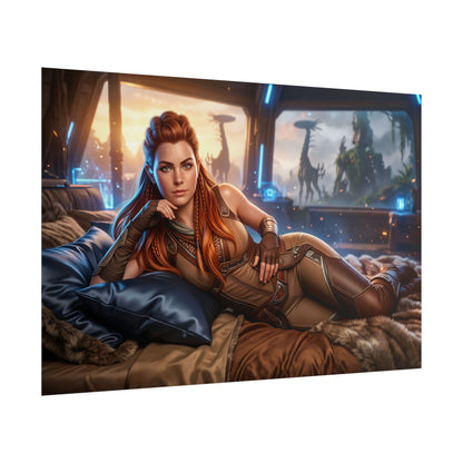 Aloy Horizon Poster, Gaming Poster, Adventure Wall Art, Room Decor