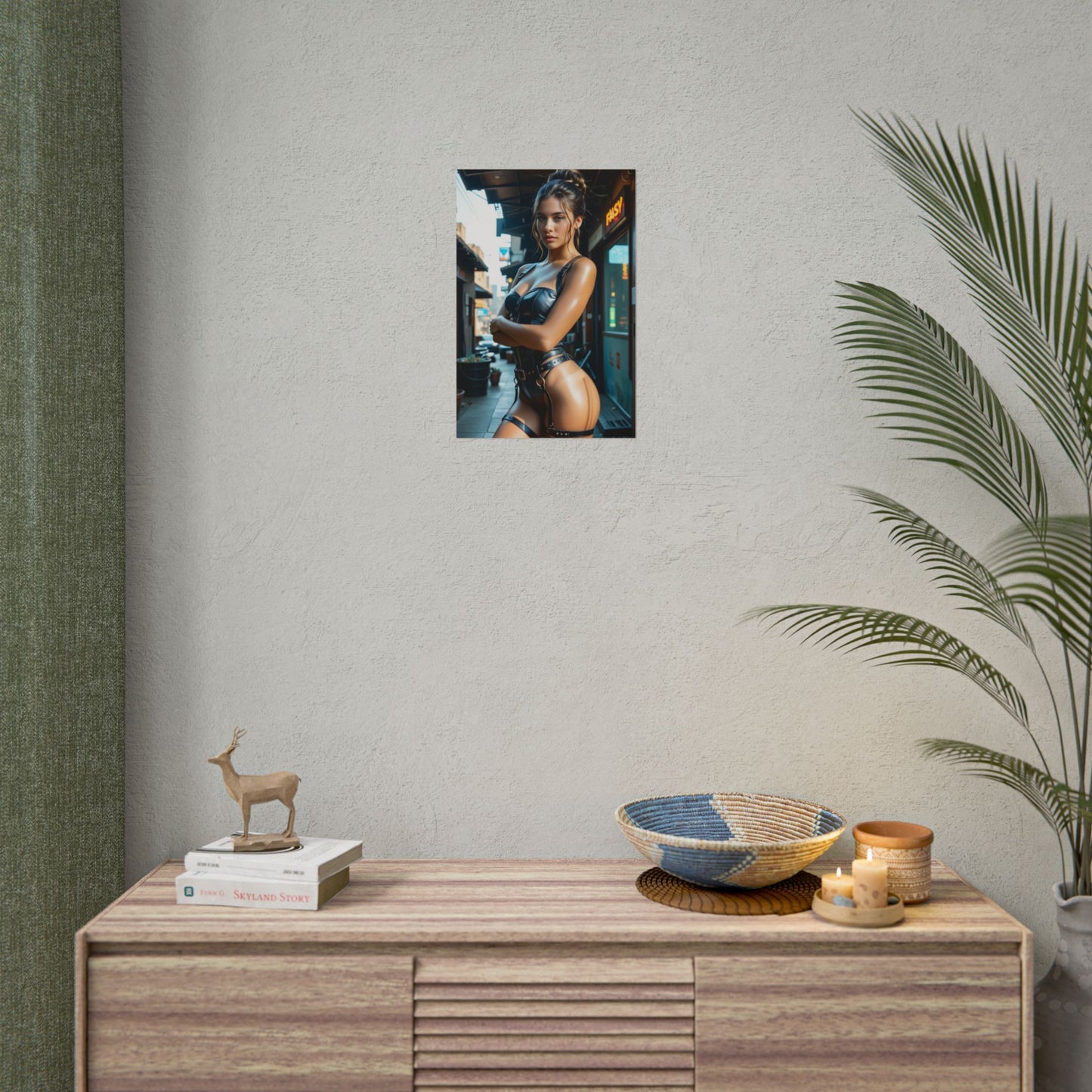 Panam Palmer Wall Art – Futuristic Heroine Poster, Great Gift for Gamers, high-res sci-fi print on wall in modern gamer room