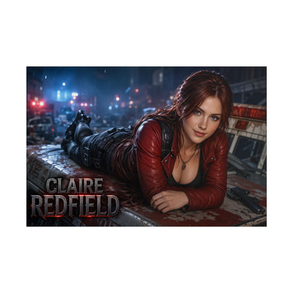 Gamer Room Poster Claire Redfield Wall Art Character Collectible Print