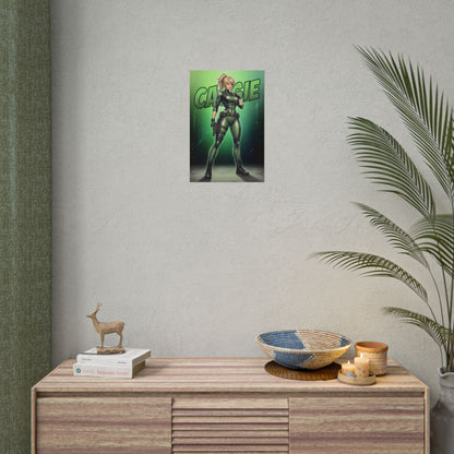 Cassie Cage Poster, Mortal Kombat Wall Art, Combat Girl Print, Action Game Wall Art, Gamer Room Decor, Gift