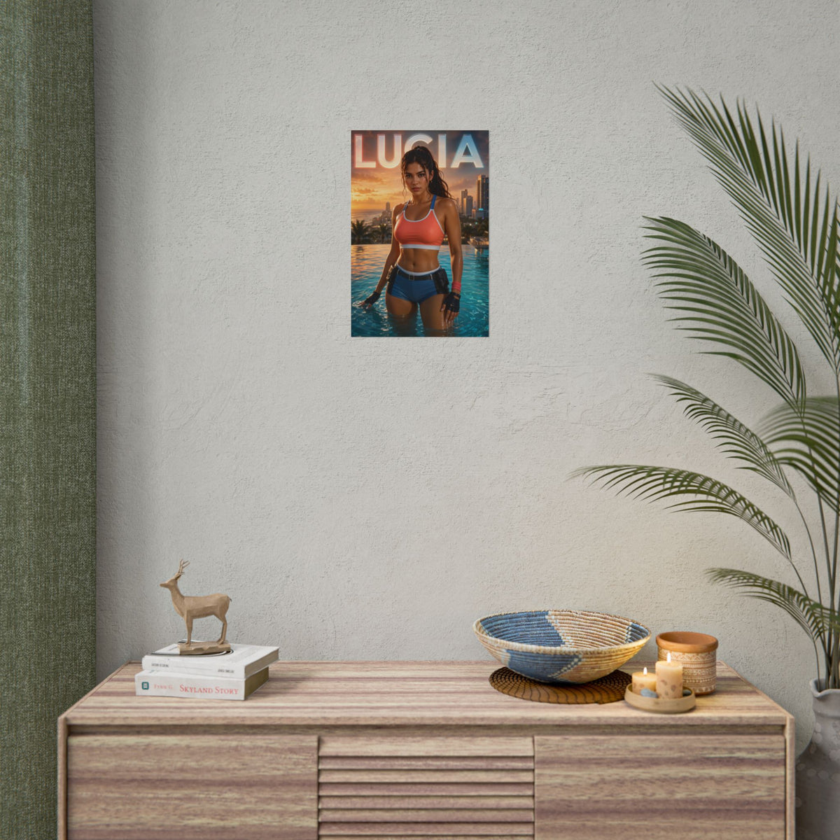 Game Room Decor Lucia Wall Art Poster Collectible Character Print