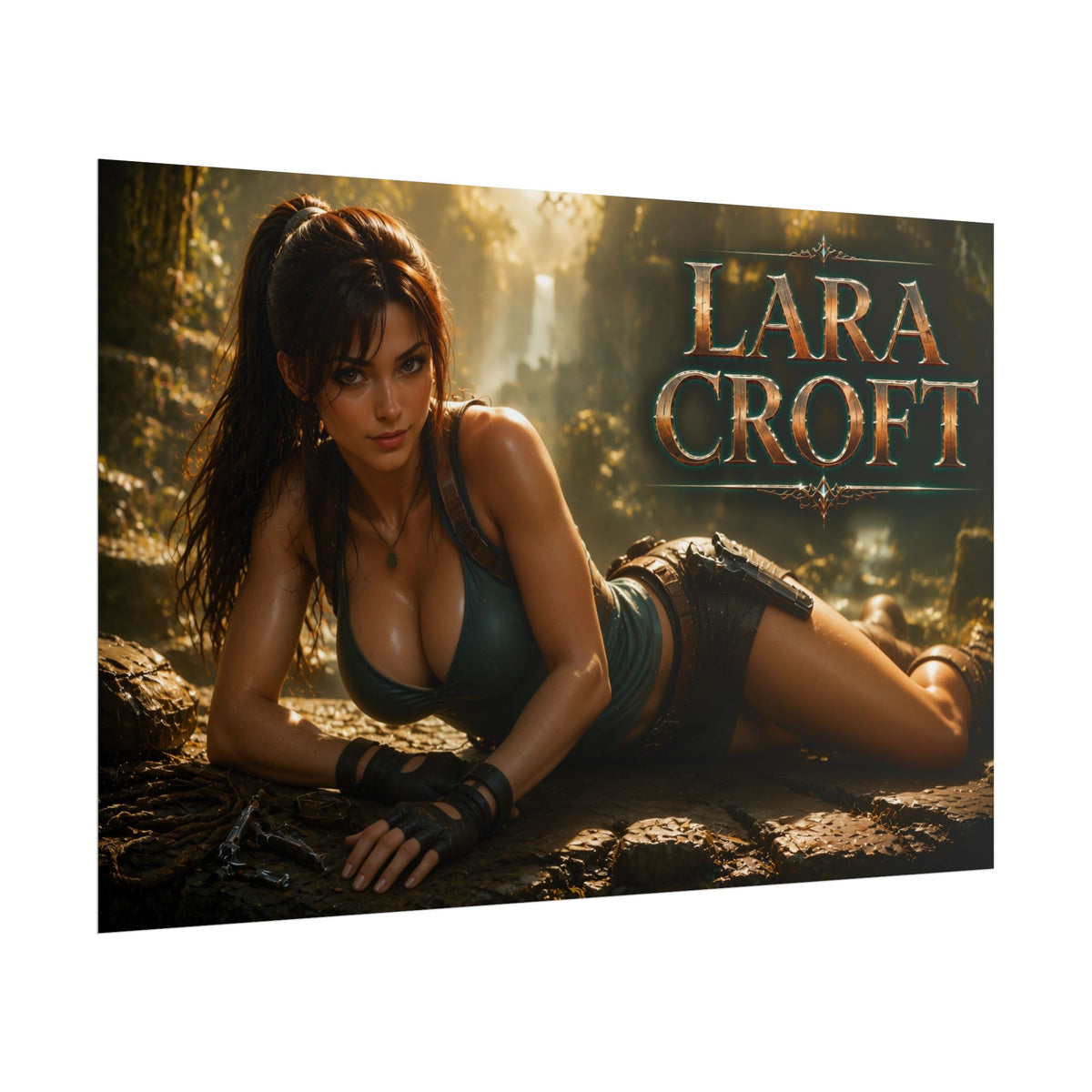 Lara Croft Tomb Raider Gaming Poster Wall Art Gamer Room Decor Collectible Print