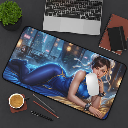 Street Fighter Mouse Pad, Chun-Li Desk Mat, Large Desk Pad