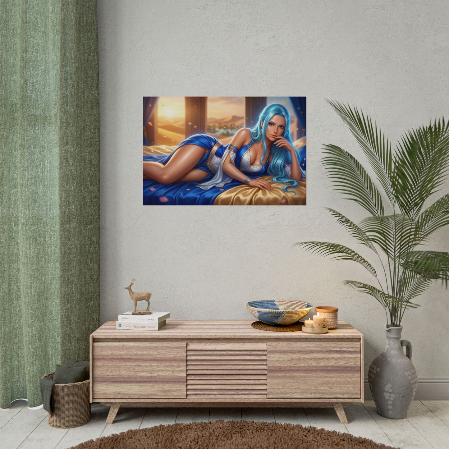 Nefertari Vivi Poster, Anime Wall Art, Fantasy Print, Room Decor