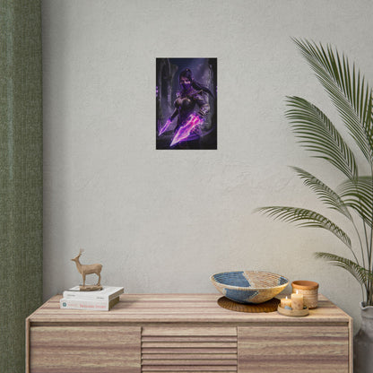 Templar Assassin Dota 2 Poster, Dota 2 Wall Art Print, Psychic Assassin Girl Decor, MOBA Game Art, Gamer Gift