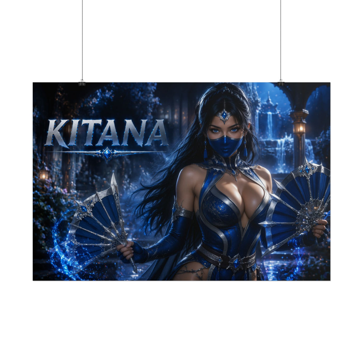 Gaming Wall Art Kitana Mortal Kombat Poster Game Room Decor Gamer Gift Art Print