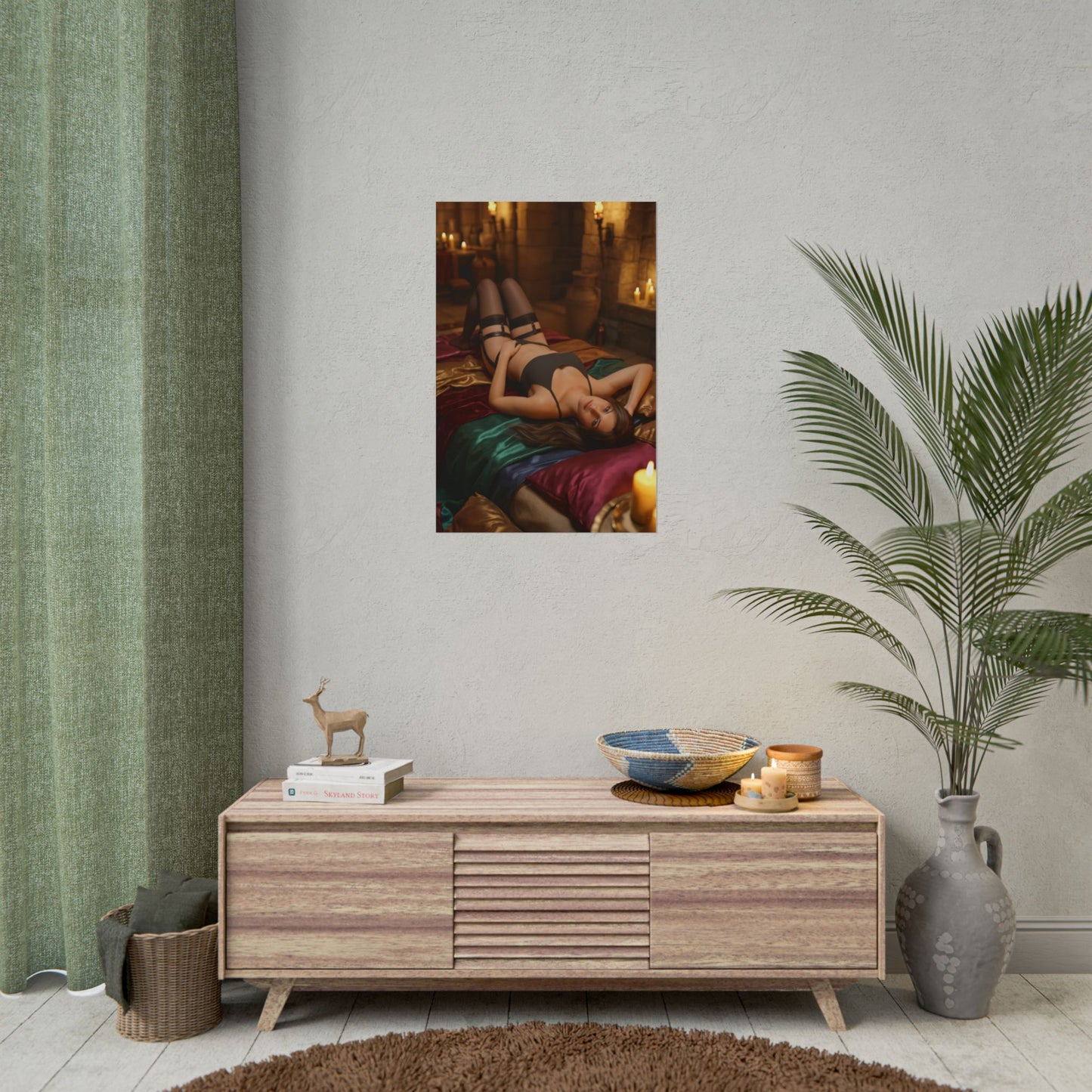 Lara Croft Poster, Tomb Raider Art Print – Classic Action Game Wall Art in modern gaming room decor
