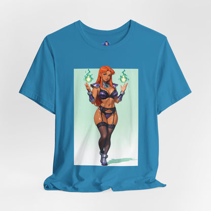 Starfire-T-Shirt | DC-Heldin-Shirt für Gamer &amp; Anime-Fans | Cosmic Waifu-Shirt