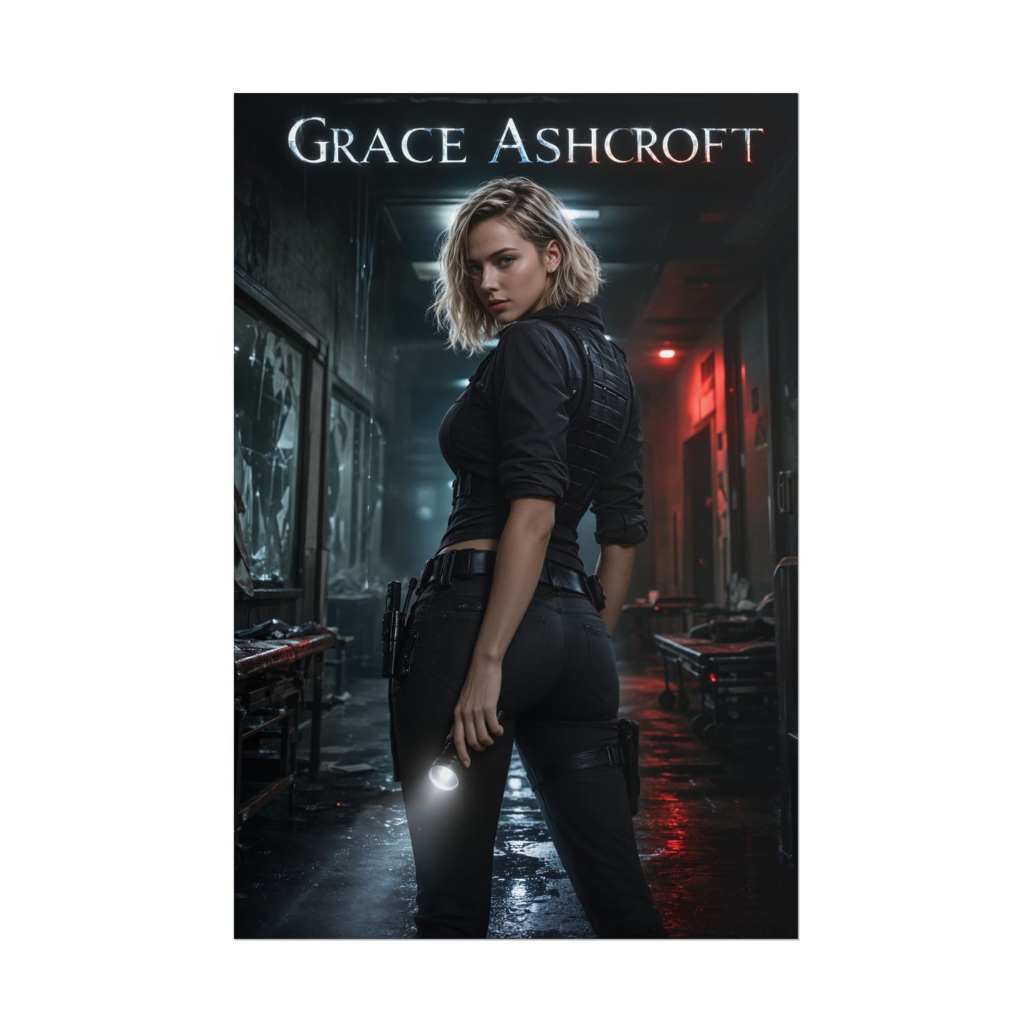 Grace Ashcroft Poster, Survival Horror Wall Art, Gaming Print Decor